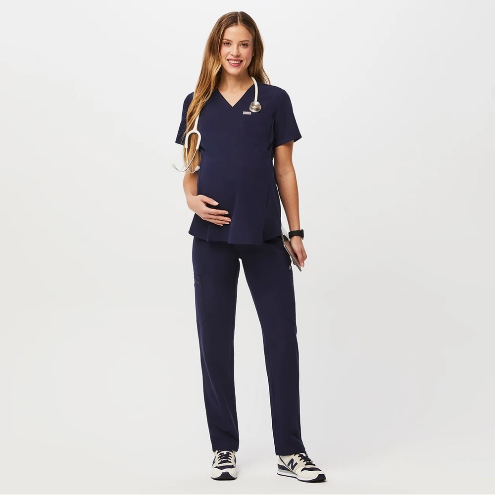 Figs Yola maternity navy scrub pants size S